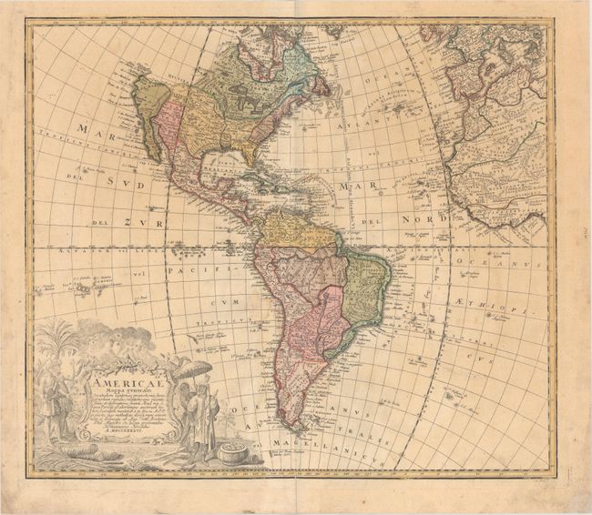 Americae Mappa Generalis Secundum Legitimas Projectionis Stereographicae Regulas Relationesque Recentissimas et Observationes...
