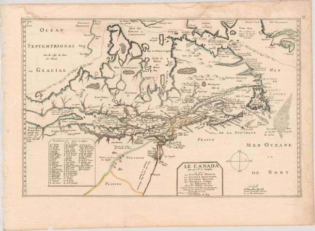 Le Canada Faict par le Sr de Champlain ou sont la Nouvelle France, la Nouvelle Angleterre, la Nouvelle Holande, la Nouvelle Suede, la Virginie &c...