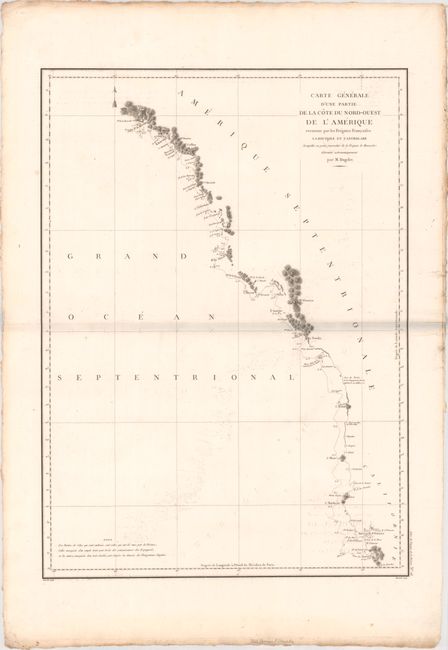 Carte Generale d'une Partie de la Cote du Nord-Ouest de l'Amerique Reconnue par les Fregates Francaises la Boussole et l'Astrolabe...