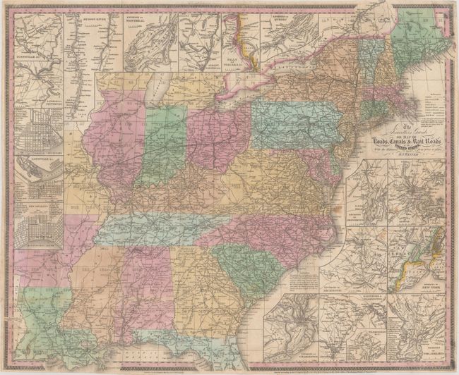 The Travellers Guide or Map of the Roads, Canals & Rail Roads of the United States... [with] The American Traveller; or Guide Through the United States...