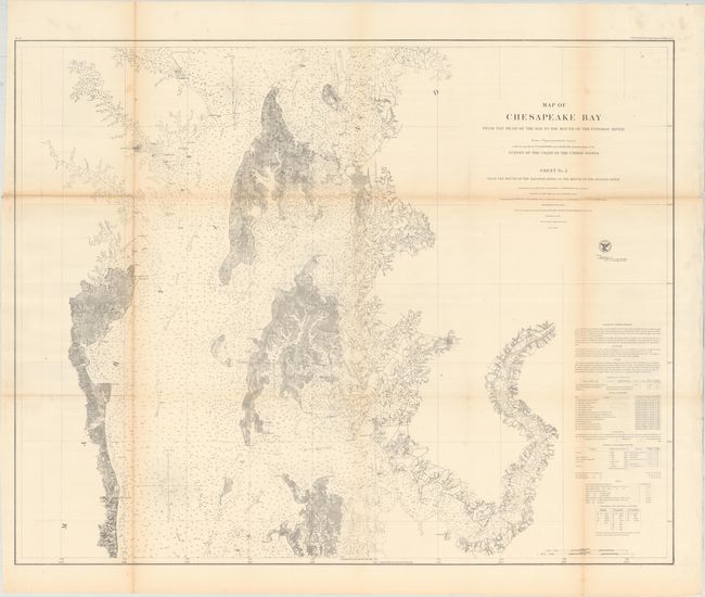 Map of Chesapeake Bay from the Head of the Bay to the Mouth of the Potomac River ... Sheet No. 2 from the Mouth of the Magothy River to the Mouth of the Hudson River