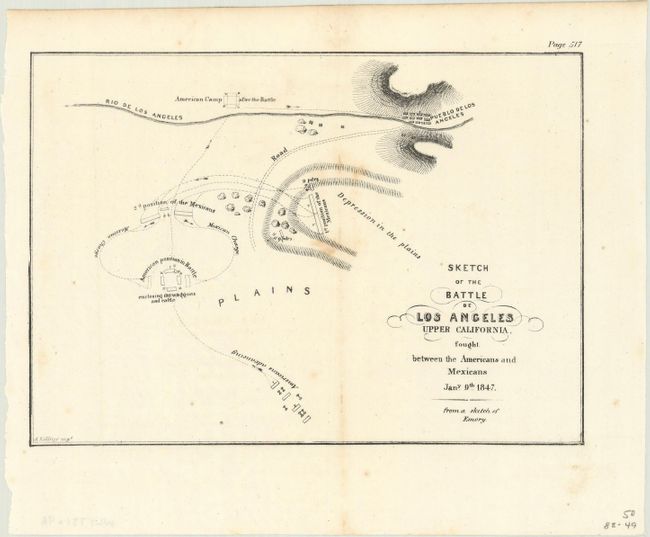 Sketch of the Battle de Los Angeles Upper California... [in set with] Sketch of the Passage of the Rio San Gabriel, Upper California... [and] Sketch of the Actions Fought at San Pascal... [and] [Untitled - Map of the California Coast]