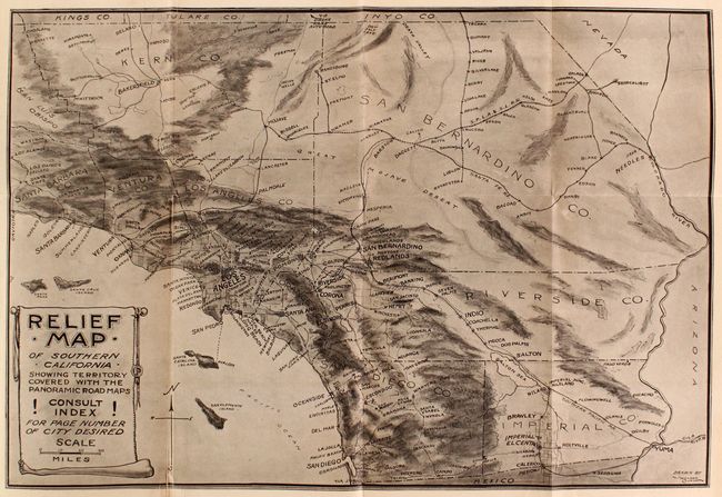 The Panoramic Automobile Road Map and Tourist Guide Book Of Southern California - Season 1914-15