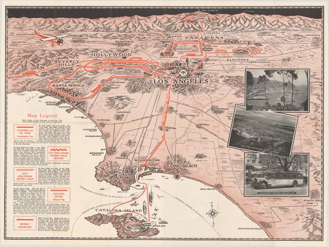 Special Sightseeing Map of Los Angeles... [and] Lines of Pacific Electric Railway and Motor Transit Company in Southern California [and] Route Map Los Angeles Railway Electric Car and Bus Routes [and] Route Map Los Angeles