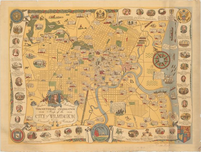 Tercentenary Celebration Map of the City of Wilmington