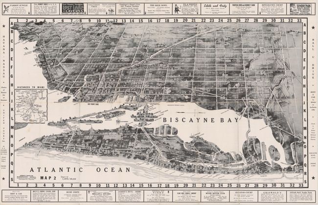 Trasters Map of Miami Miami Beach Coral Gables & Vicinity