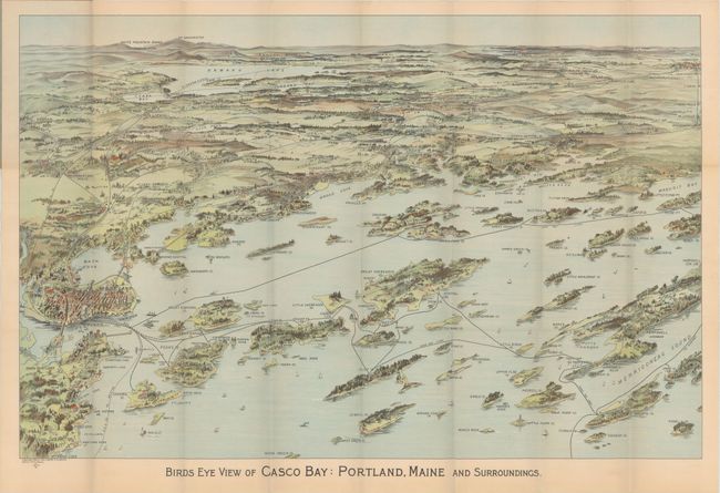 Birds Eye View of Casco Bay: Portland, Maine And Surroundings