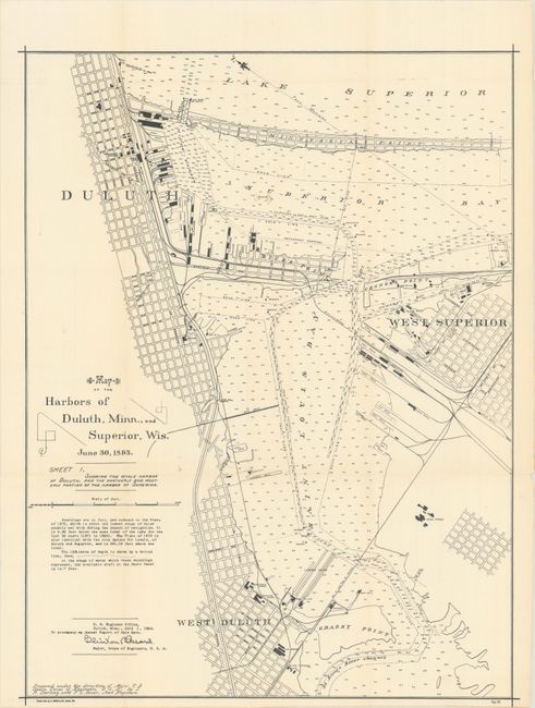Map of the Harbors of Duluth, Minn., and Superior, Wis. June 30, 1893. Sheet 1... [and] ... Sheet 2