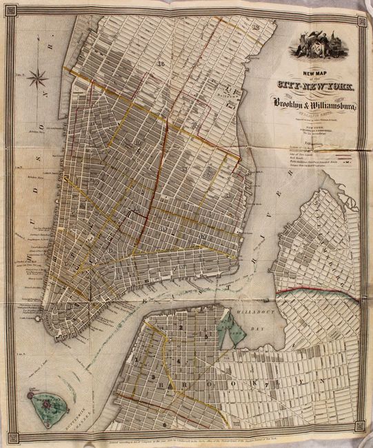 New Map of the City of New York, with Brooklyn & Part of Williamsburg