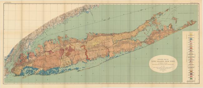 Geologic Map of Long Island, New York [and] Topographic Map of Long Island, New York [with] The Geology of Long Island New York