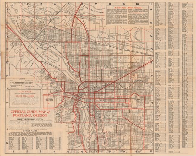 Official Guide Map of Portland, Oregon