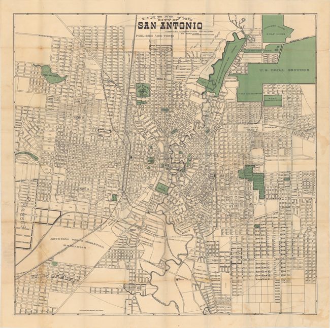 Map of the City of San Antonio Compiled and Drawn from the Records by Hy Rullman