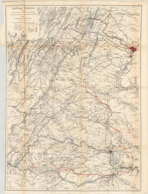 Central Virginia Showing Lieut. Genl U.S. Grant's Campaign and Marches of the Armies Under His Command in 1864-5