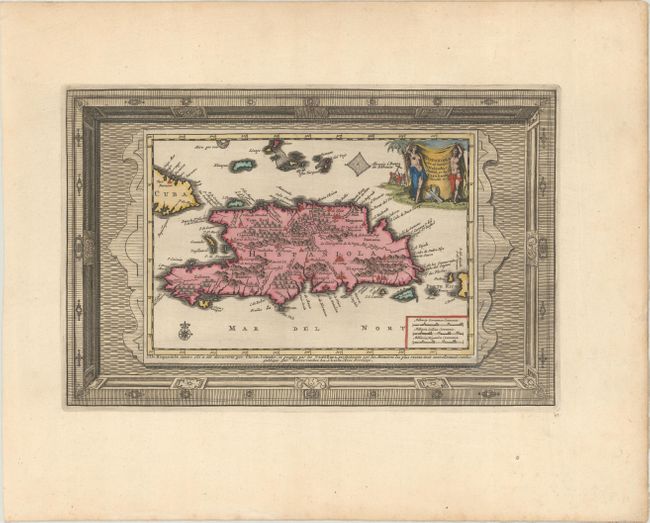 Hispaniola soo als het door Kolumbus Ontdekt, en by de Kastilianen Bevolkt Is.