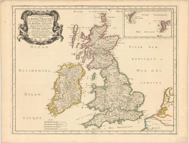 Les Isles Britannicques; ou sont le Royaume d'Angleterre Divise en ses Quatre Roymes des Saxons, Trois des Anglois, et Principte de Galles...