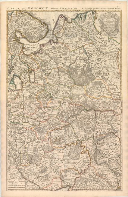 Carte de Moscovie Dressee par Guillaume de l'Isle de l'Academie Royale des Sciences a son Excellence Monseigneur Andre Artemonides de Matueof