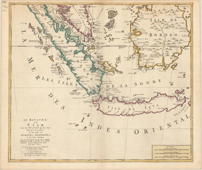 Le Royaume de Siam avec les Royaumes qui luy sont Tributaires, et les Isles de Sumatra, Andemaon, etc. et les Isles Voisine...