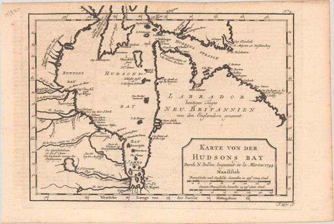 Karte von der Hudsons Bay [and] Carte de la Baye de Hudson pour Servir a l'Histoire Generale des Voyages