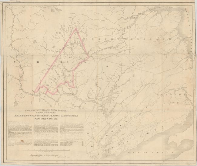 New Brunswick and Nova Scotia Land Company. A Map of the Company's Tract of Land in the Province of New Brunswick