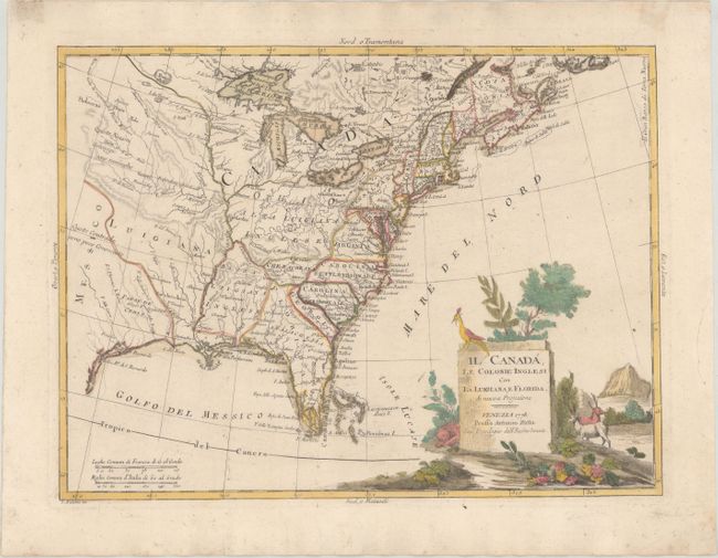 Il Canada, le Colonie Inglesi con la Luigiana, e Florida
