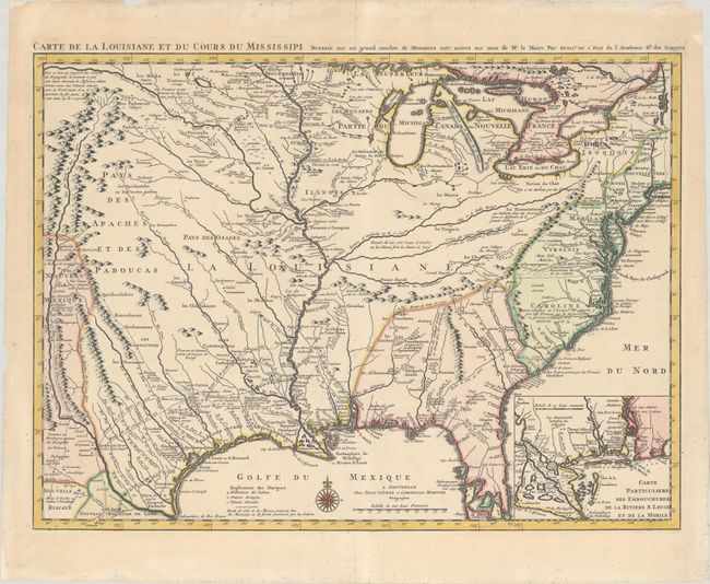 Carte de la Louisiane et du Cours du Mississipi Dressee sur un Grand Nombre de Memoires Entr'autres sur ceux de Mr. le Maire