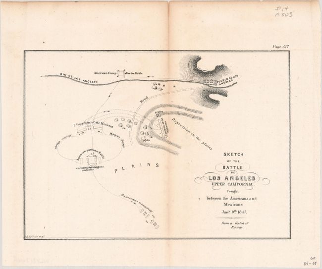 Sketch of the Battle de Los Angeles Upper California... [with] Sketch of the Passage of the Rio San Gabriel, Upper California... [and] Sketch of the Actions Fought at San Pascal... [and] [Untitled - Map of the California Coast]