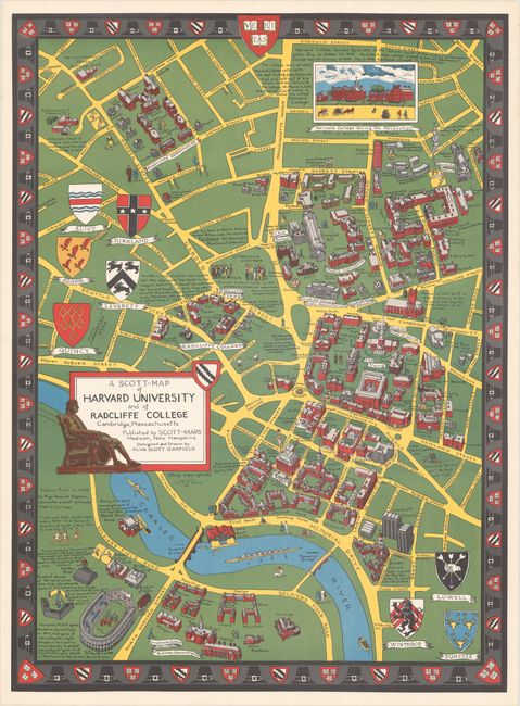 A Scott-Map of Harvard University and of Radcliffe College Cambridge, Massachusetts