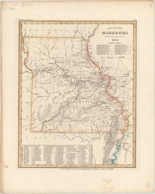 Neueste Karte von Missouri nach den Bessten Quellen Verbessert