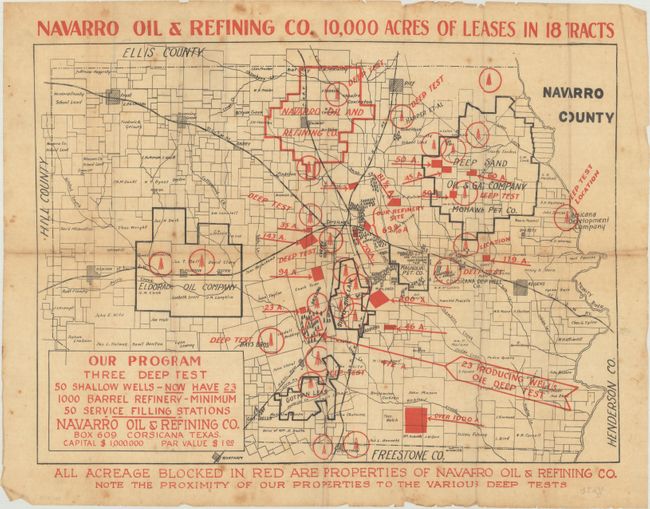 Navarro Oil & Refining Co. 10,000 Acres of Leases in 18 Tracts
