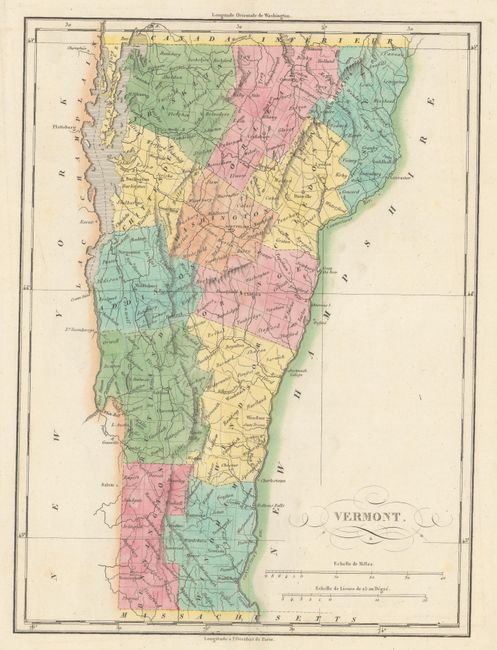 Carte Geographique, Statistique et Historique du Vermont