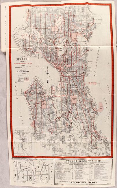Map of Seattle [bound in] Seattle Map and City Guide
