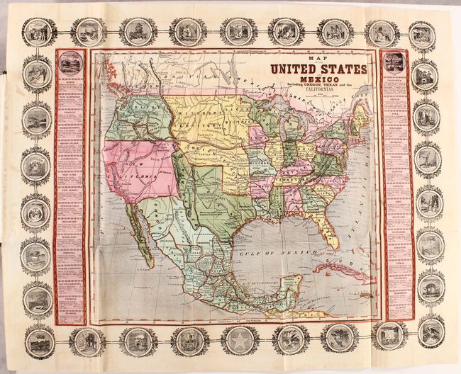 Map of the United States and Mexico Including Oregon, Texas and the Californias [bound in] The American's Own Book; or the Constitutions of the Several States in the Union...