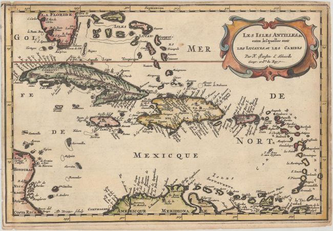 Les Isles Antilles, &c Entre Lesquelles sont les Lucayes, et les Caribes