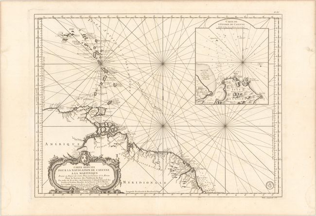 Carte Reduite pour la Navigation de Cayenne a la Martinique Dressee au Depost des Cartes Plans et Journaux de la Marine...