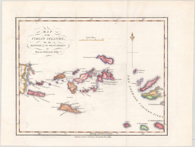 Map of the Virgin Islands, for the History of the West Indies