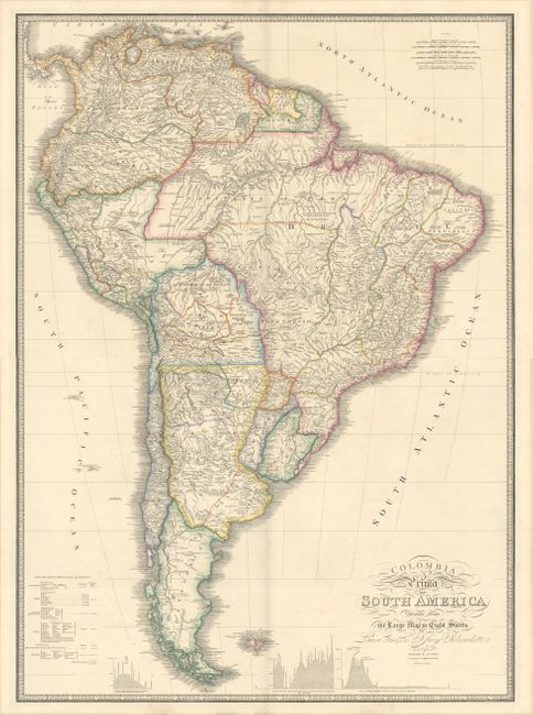Colombia Prima or South America Drawn from the Large Map in Eight Sheets by Louis Stanislas d'Arcy Delarochette