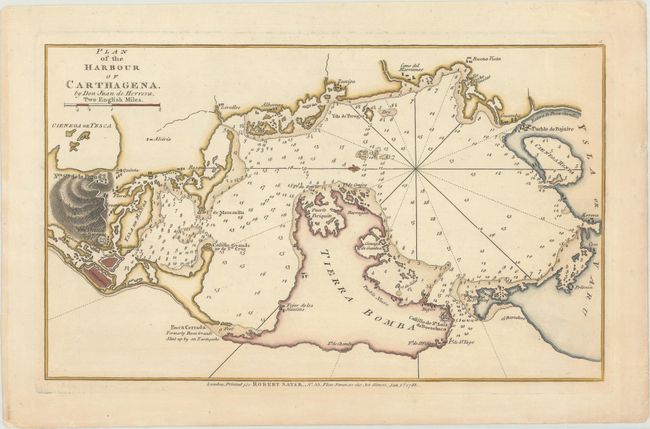 Plan of the Harbour of Carthagena. By Don Juan de Herrera