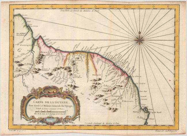 Carte de la Guyane, pour Servir a l'Histoire Generale des Voyages