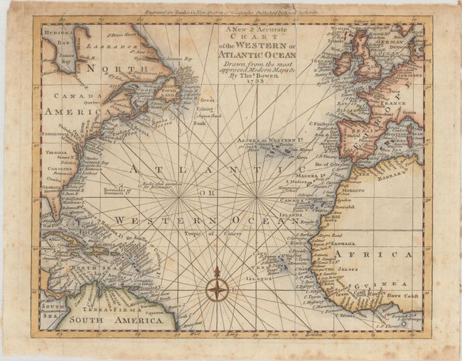 A New & Accurate Chart of the Western or Atlantic Ocean Drawn from the Most Approved Modern Maps &c
