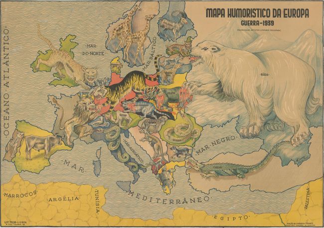Mapa Humoristico da Europa Guerra-1939
