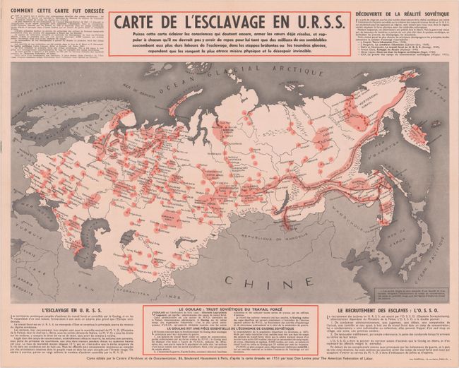Carte de l'Esclavage en U.R.S.S.