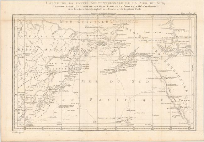 Carte de la Partie Septentrionale de la Mer du Sud, Comprise Entre la Californie, les Isles Sandwich, le Japon et le Detrt. de Behring...