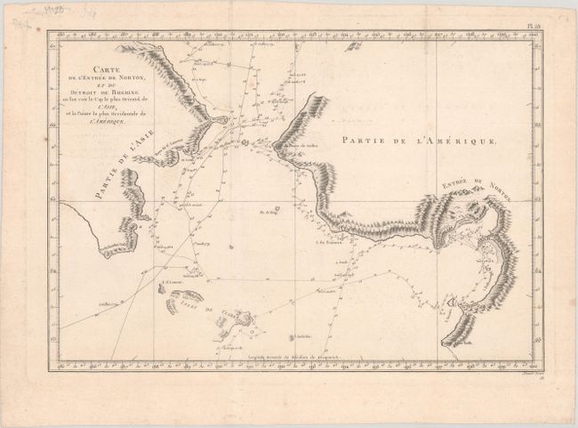 Carte de l'Entree de Norton, et du Detroit de Bhering ou l'on voit le Cap le Plus Oriental de l'Asie, et la Pointe la Plus Occidentale de l'Amerique