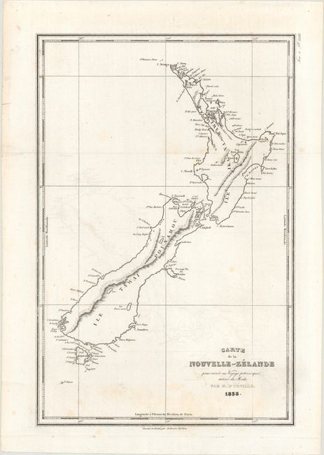 Carte de la Nouvelle-Zelande pour Servir au Voyage Pittoresque Autour du Monde
