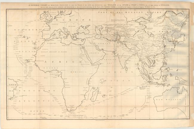 A General Chart, on Mercator's Projection, to Shew the Track of the Lion and Hindostan from England to the Gulph of Pekin in China, and of Their Return to England...