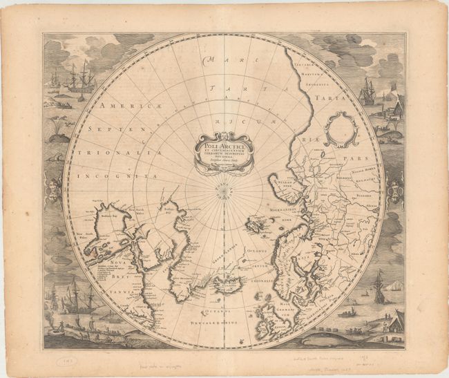 Poli Arctici, et Circumiacentium Terrarum Descriptio Novissima [and] Polus Antarcticus