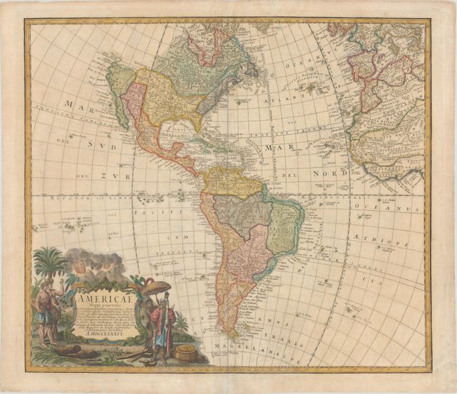 Americae Mappa Generalis Secundum Legitimas Projectionis Stereographicae Regulas Relationesque Recentissimas et Observationes...