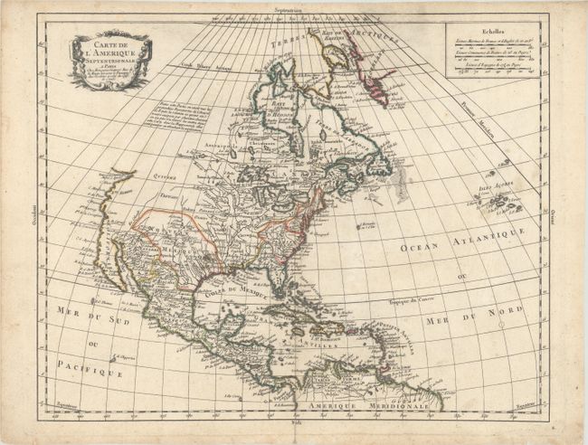 Carte de l'Amerique Septentrionale