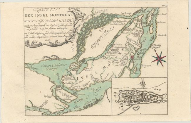 Karte von der Insel Montreal und den Gegen den Imher...