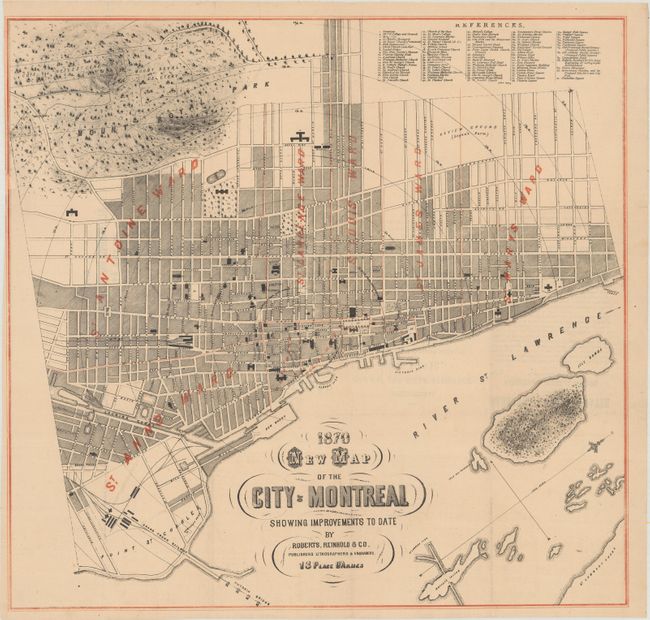 New Map of the City of Montreal Showing Improvements to Date